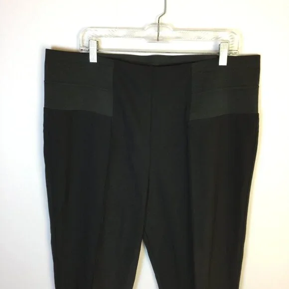 Like new! Lafayette 148 New York Pull On Pants Trousers XXL Womens Black Knit - Picture 11 of 16
